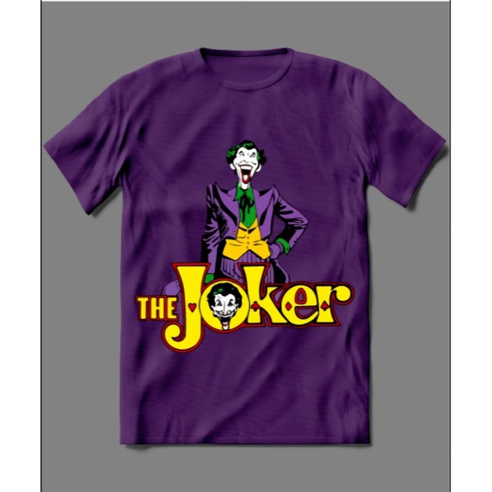 RETRO COMIC JOKER DESIGN ART QUALITY SHIRT SICK